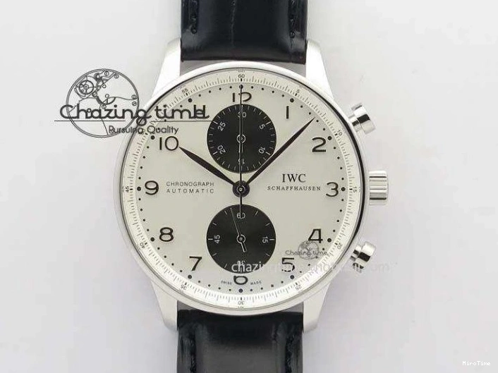 MIROTIME 0127 Lightweight Portuguese Tourbillon IW504602 SS ZF Best Edition Gray Dial on Brown Leather Strap 7177